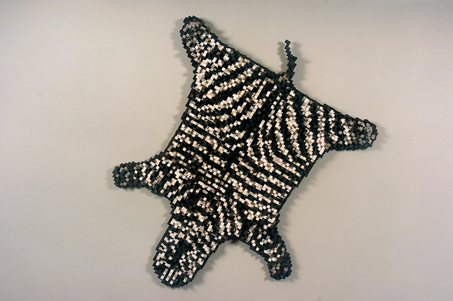 Zebra Skin
Rug (2006) 72 x 60 x 4.5 inches. Plywood, ink, acrylic paint